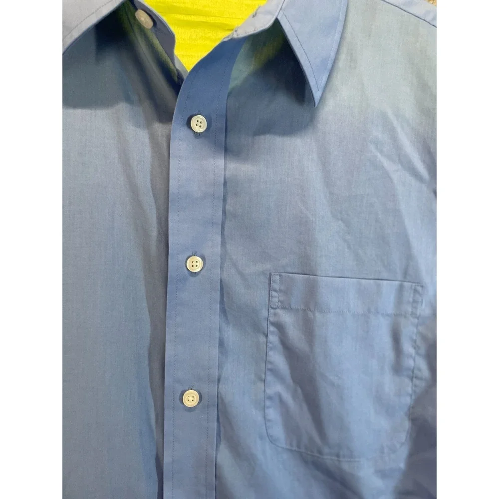 Croft & Barrow Mens Broadcloth Oxford Shirt Blue  16‎ 34/35